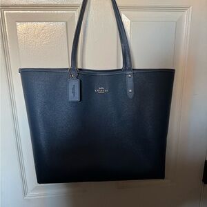 Coach Reversible City Tote; Blue/Umbrella Print; F72714
